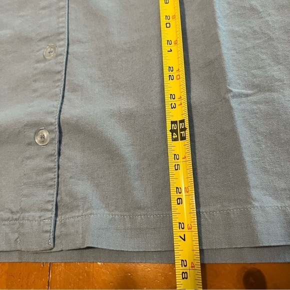NEW Big Bud Press Linen Blend Pantry Button Up Top in Blue Sz 3XL - Picture 11 of 12